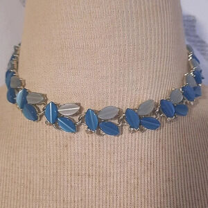 Vintage Two-Toned Blue Choker Necklace